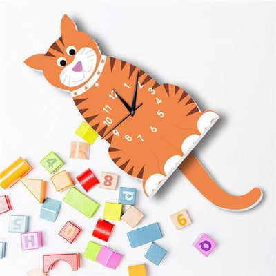 Children's Clock with Pendulum <br>The Cat My Wall Clock