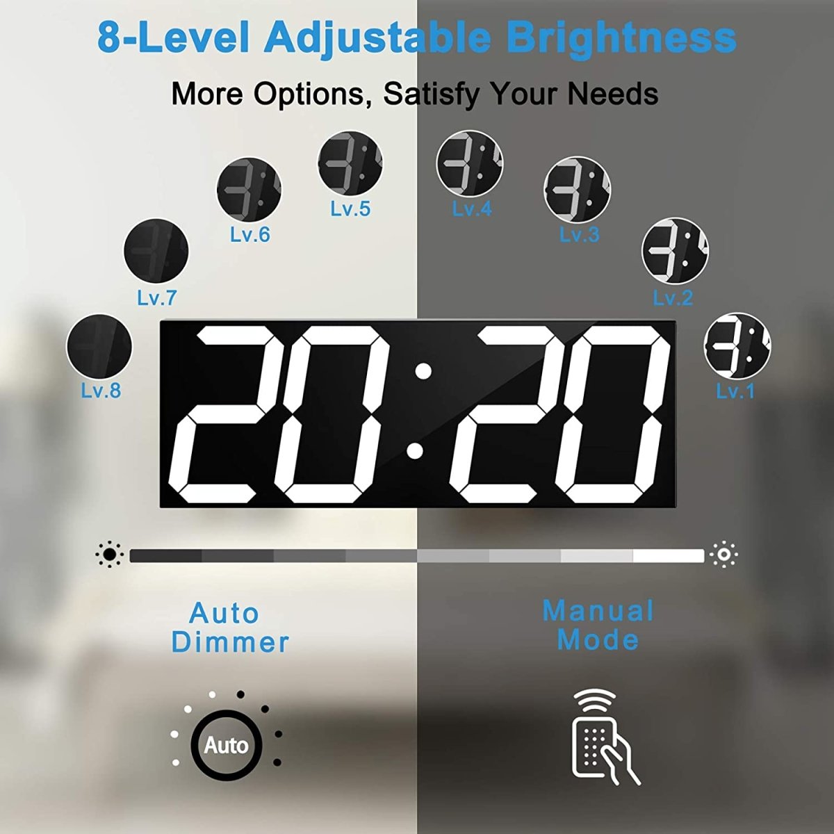 Digital Clock 1000000 Digital Giant Wall Clock | My Wall Clock