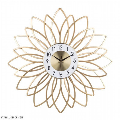 Clock Design Golden Flower My Wall Clock