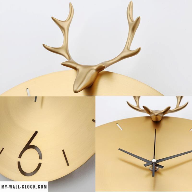 Clock Design Golden Stag My Wall Clock