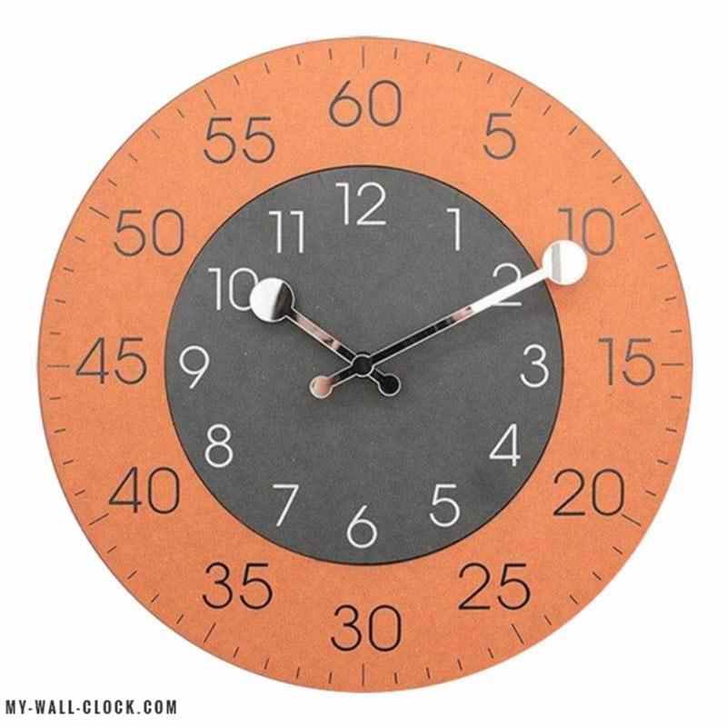 Clock Design Orange Circle My Wall Clock