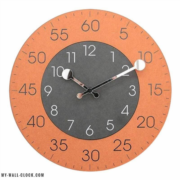 Orange Design Wall Clock My Wall Clock