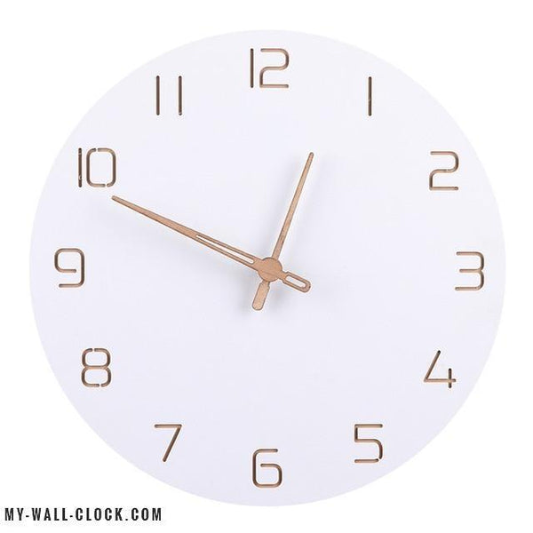 White Wooden Wall Clock | My Wall Clock