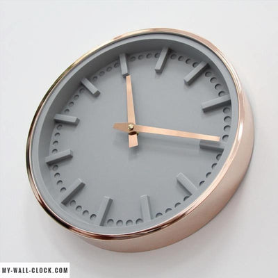 Clock modern Grey metallic My Wall Clock