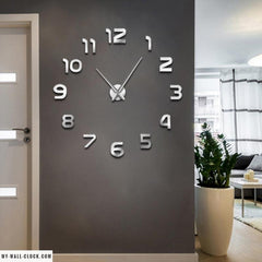 Clock Sober Grey Stickers My Wall Clock