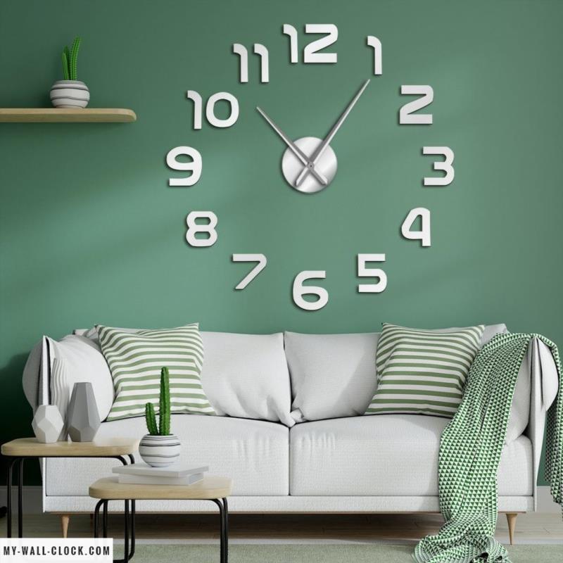 Clock Sober Grey Stickers My Wall Clock