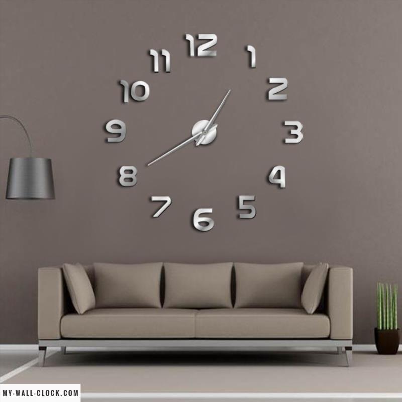Clock Sober Grey Stickers My Wall Clock