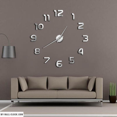 Clock Sober Grey Stickers My Wall Clock
