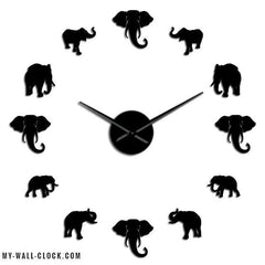 Clock Stickers Elephant World My Wall Clock