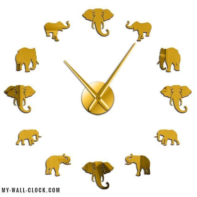 Clock Stickers Elephant World My Wall Clock