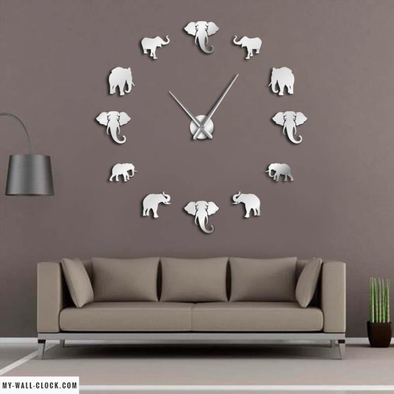 Clock Stickers Elephant World My Wall Clock