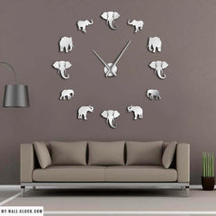 Clock Stickers Elephant World My Wall Clock