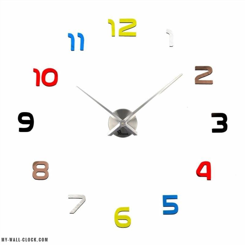 Clock Stickers Multicoloured Numbers My Wall Clock