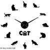 Clock with Cat Stickers My Wall Clock