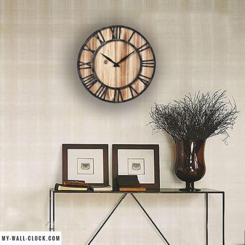 Clock Wood and Metal Wall Circle My Wall Clock