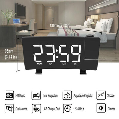 Color Changing Projection Alarm Clock My Wall Clock