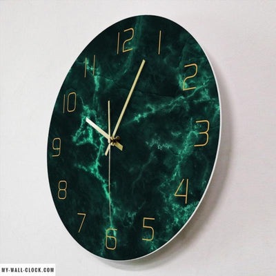 Green Marble Wall Clock My Wall Clock