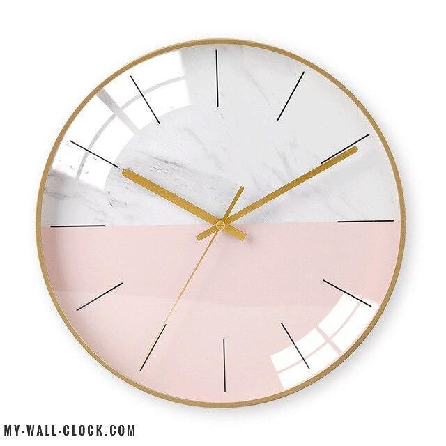 Pink Designer Clock Pink and White Design Wall Clock | My Wall Clock