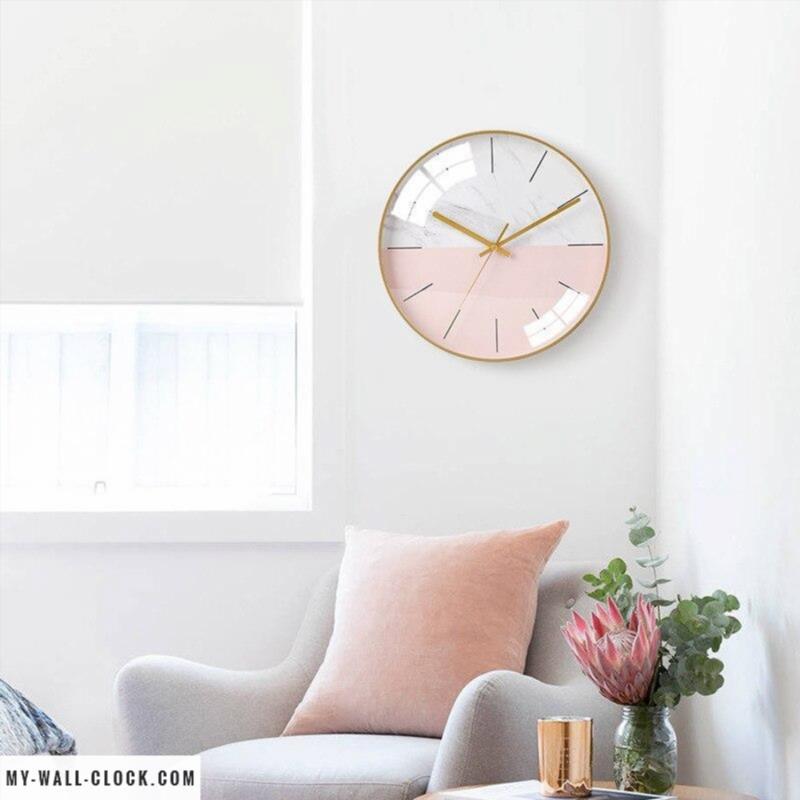 Pink Designer Clock Pink and White Design Wall Clock | My Wall Clock