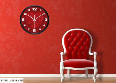 Design Clock Red Hearts My Wall Clock
