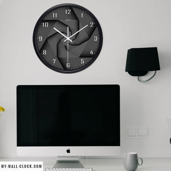 Vortex Clock Black Design Wall Clock | My Wall Clock