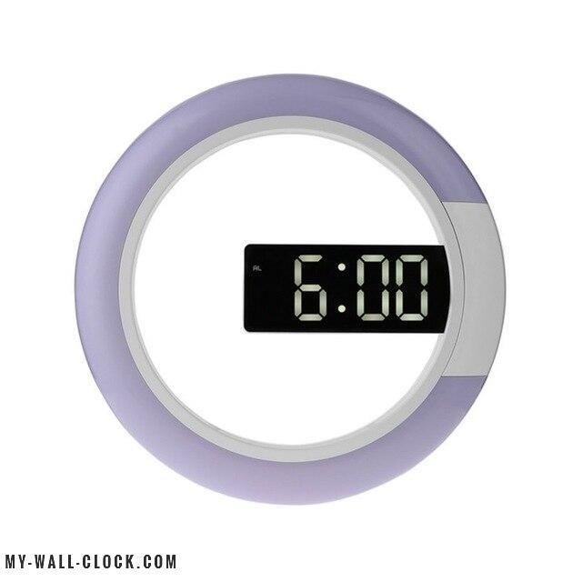 purple digital clock