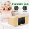 Digital Wooden Alarm Clock with Wireless Charging My Wall Clock
