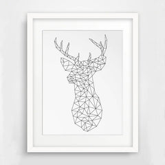 Geometric Deer Painting My Wall Clock