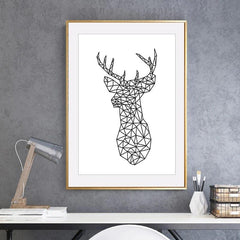 Geometric Deer Painting My Wall Clock