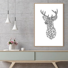 Geometric Deer Painting My Wall Clock