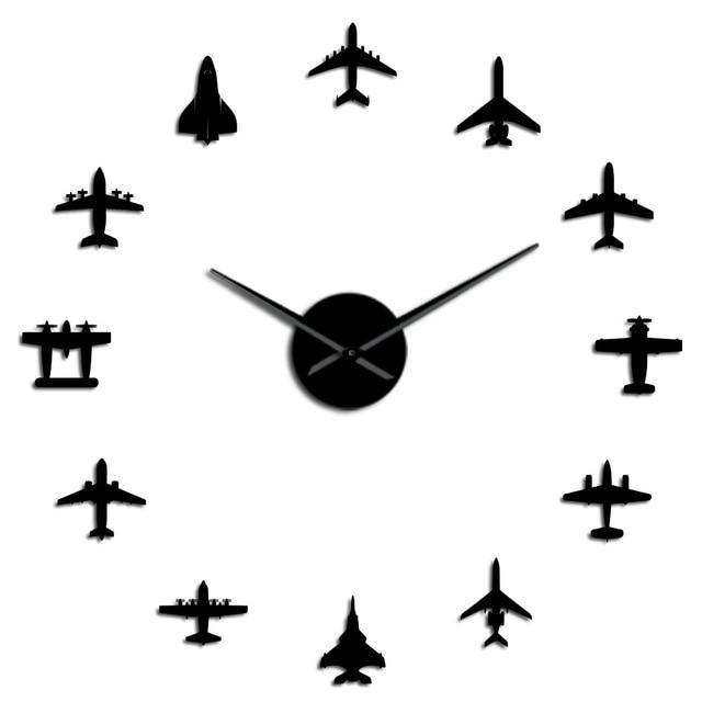 10.5 AIRPLANES PATTERN KIDS Clock Large 10.5 