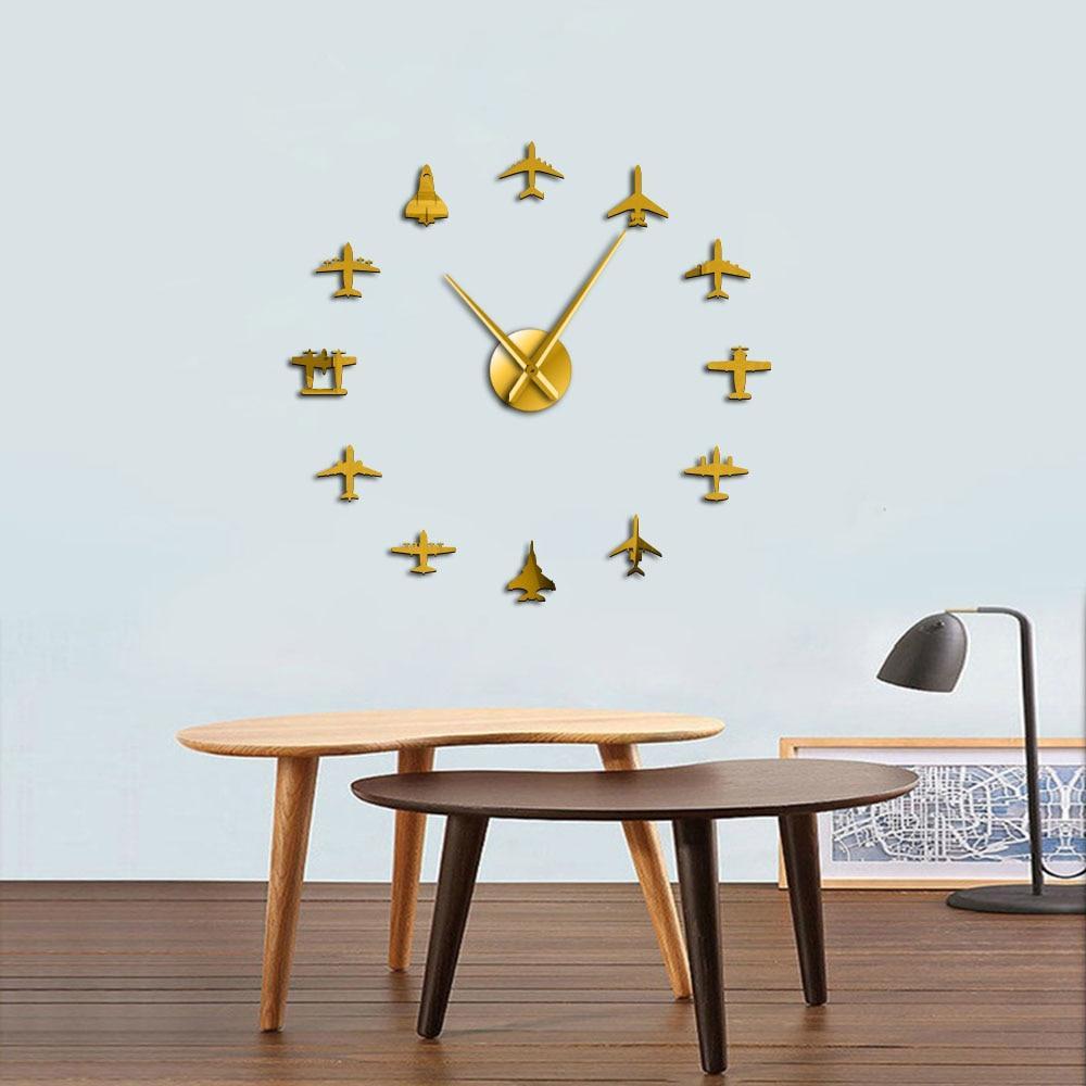 10.5 AIRPLANES PATTERN KIDS Clock Large 10.5 