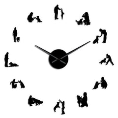 Giant Dog-Handler Wall Clock My Wall Clock