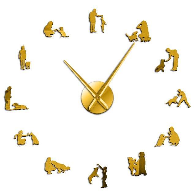 Giant Dog-Handler Wall Clock My Wall Clock