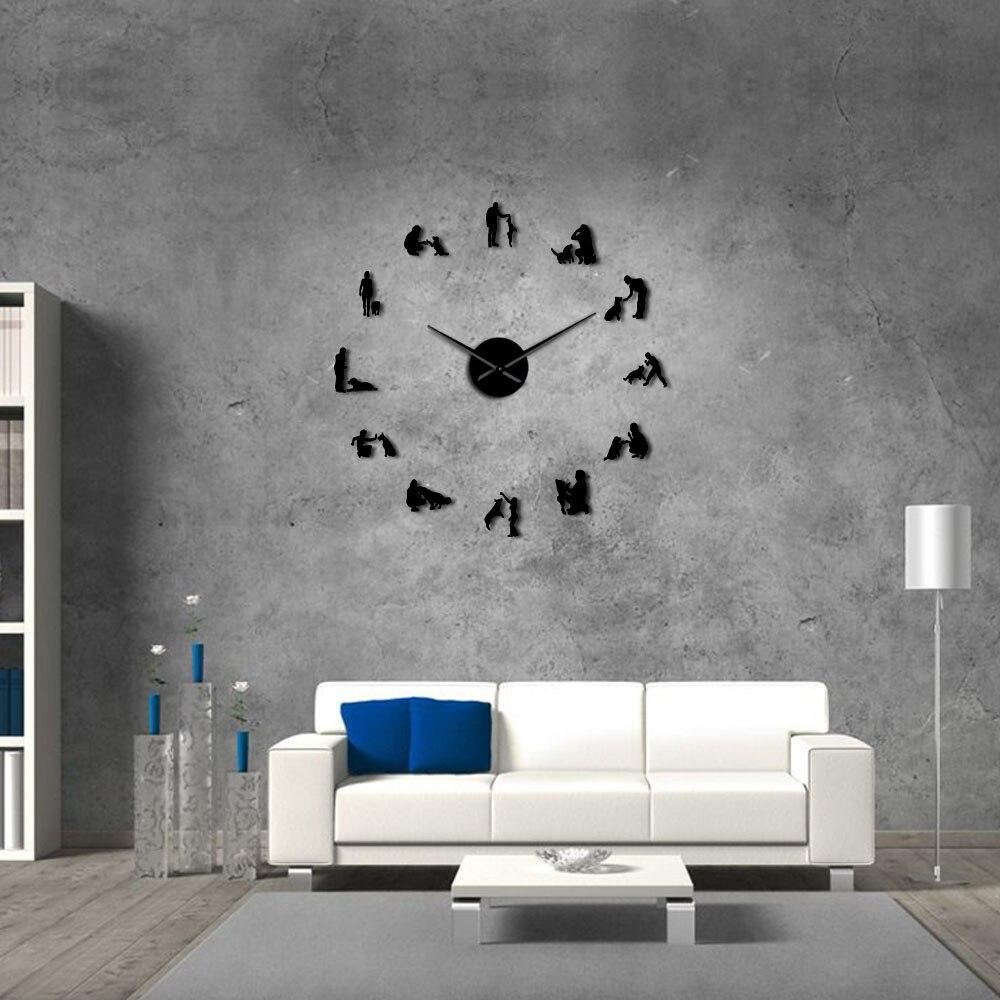 Giant Dog-Handler Wall Clock My Wall Clock