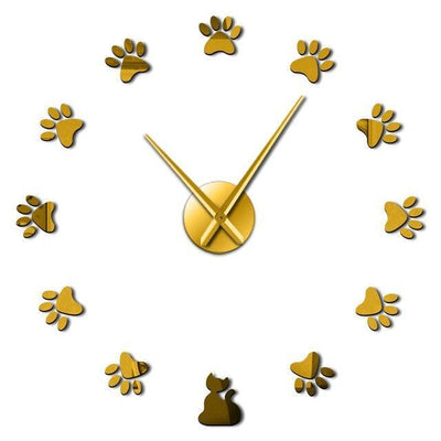Giant Wall Clock Cat Paws My Wall Clock