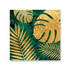 Gold Leaves Canvas Nordic Art My Wall Clock