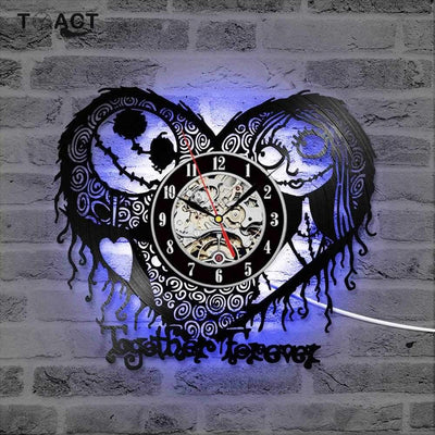 Gothic Heart Vinyl Clock My Wall Clock