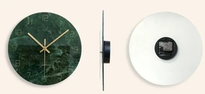 Green Marbled Wall Clock My Wall Clock