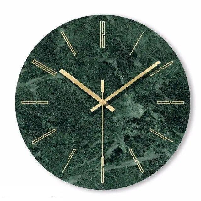 Green Marbled Wall Clock My Wall Clock