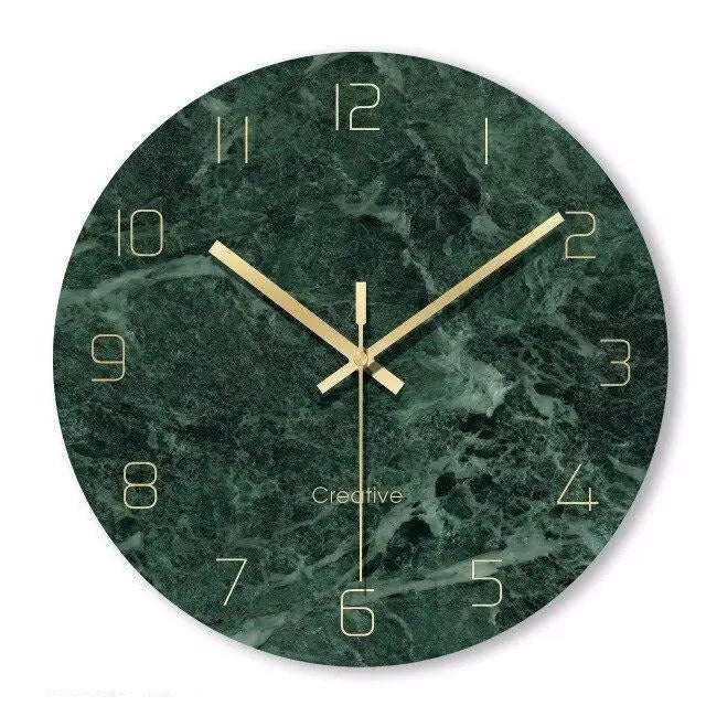 Green Marbled Wall Clock My Wall Clock