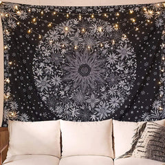 Hippie Mandala Flowered Wall Hangings My Wall Clock