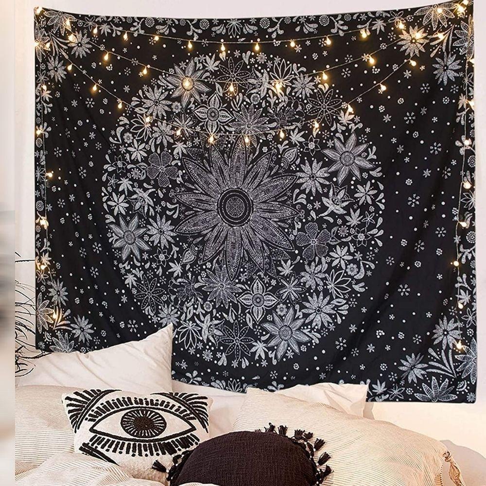 Hippie Mandala Flowered Wall Hangings My Wall Clock