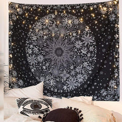 Hippie Mandala Flowered Wall Hangings My Wall Clock