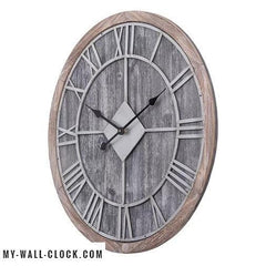 Industrial Clock Large Wood My Wall Clock