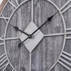 Industrial Clock Large Wood My Wall Clock