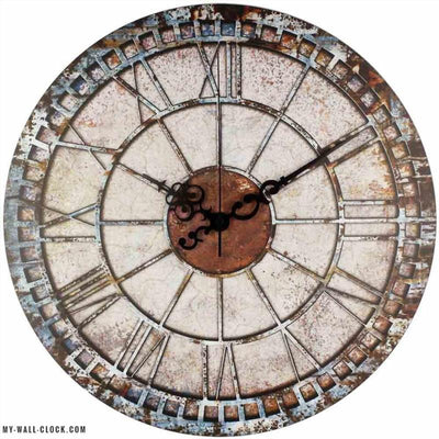 Industrial Clock Rust Effect My Wall Clock