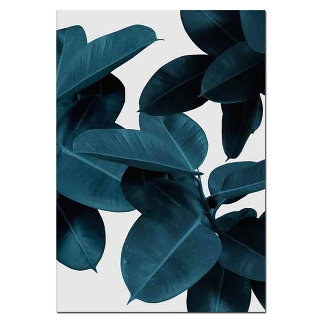LEAF PINK SCANDINAVIAN PAINTING My Wall Clock