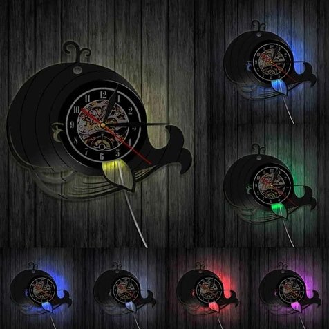 LED Cartoon Whale Wall Clock My Wall Clock