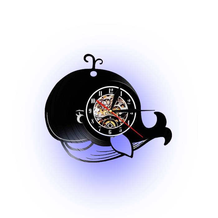 LED Cartoon Whale Wall Clock My Wall Clock